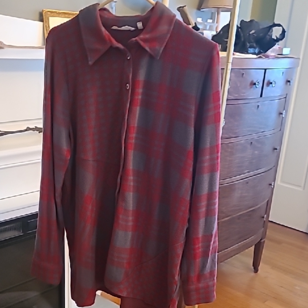 FLASH SALE through 12/16 - Soft Surroundings Plaid Button-Down Shirt